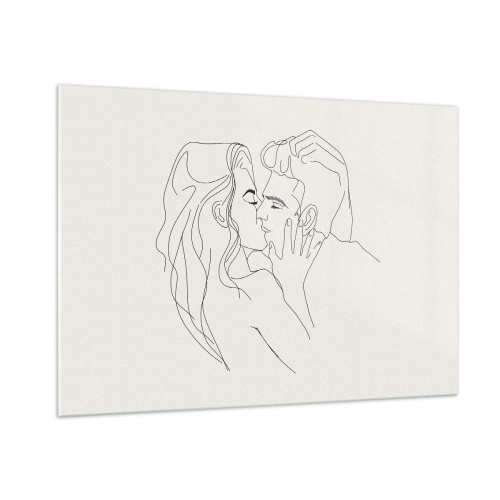 Quadro em vidro - Emaranhados pelo sentimento - 100x70 cm