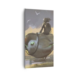 Quadro em tela - Uma parada numa viagem fantástica - 65x120 cm