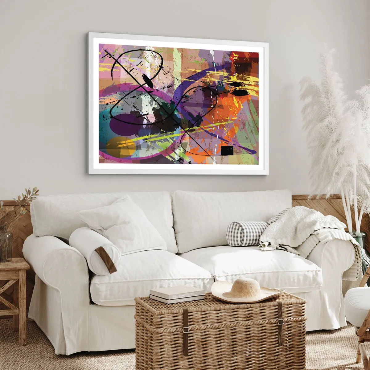 Pôster em moldura branca - Pode ir direto ou ao redor - 91x61 cm