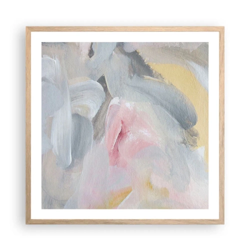 Pôster com moldura de carvalho claro - Em um mundo pastel - 60x60 cm