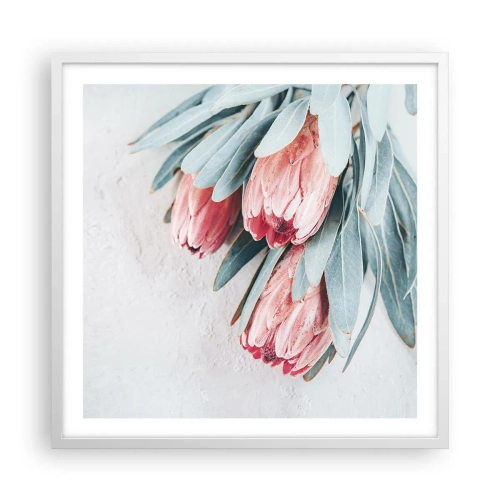 Pôster em moldura branca - Envergonhadas da sua própria beleza - 60x60 cm