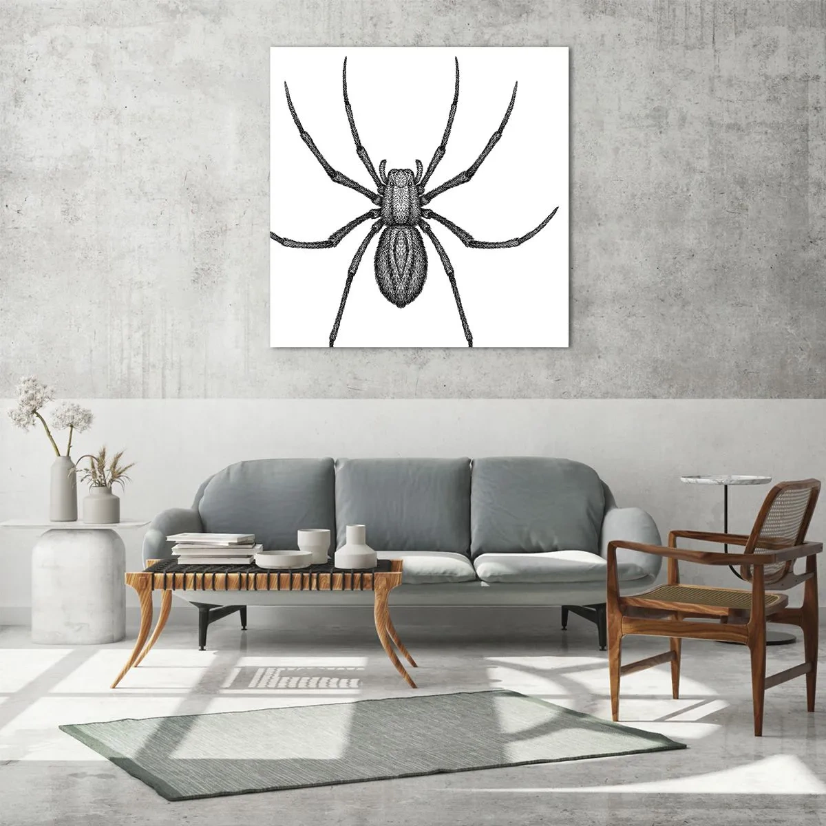 Quadro em vidro - Precisão perturbadora - 60x60 cm