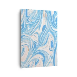 Quadro em tela - Derramado em turquesa - 70x100 cm