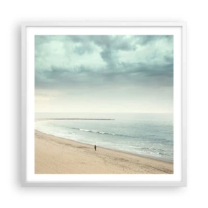 Pôster em moldura branca - Em busca da paz - 60x60 cm