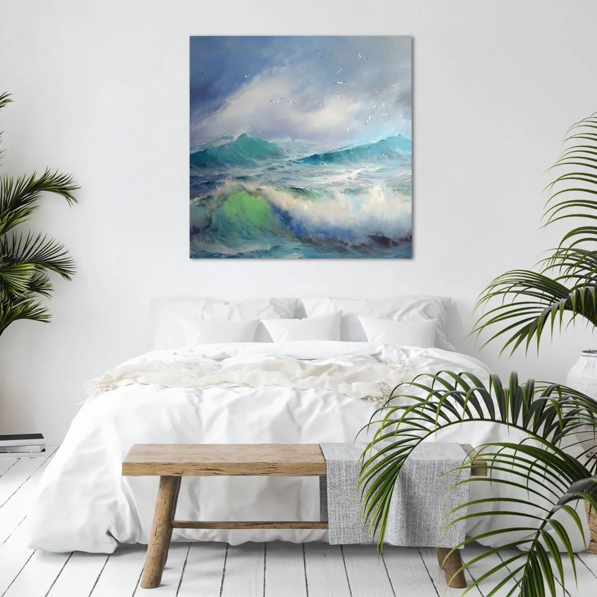 Quadro em tela - O vento uivava triunfalmente… - 40x40 cm