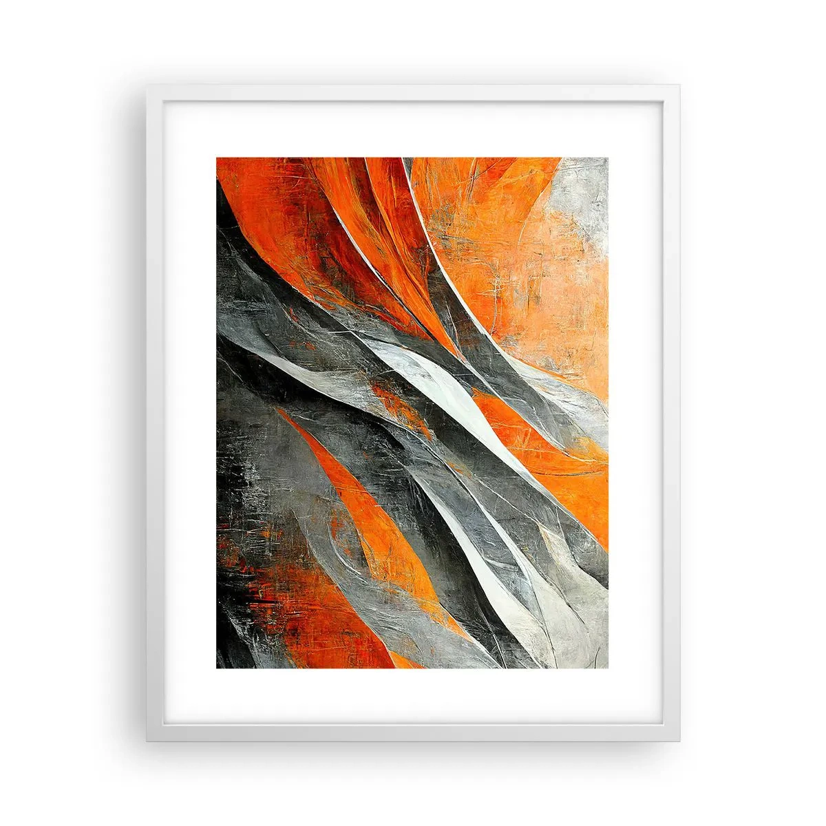 Pôster em moldura branca - Calor e frio - 40x50 cm