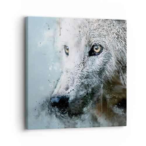 Quadro em tela - Conheça a alma do lobo - 30x30 cm