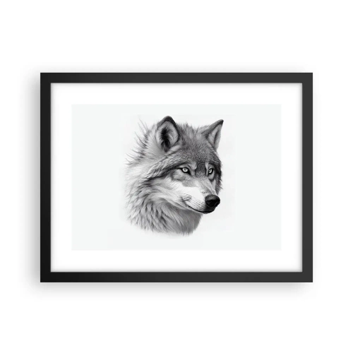 Pôster com moldura preta - Alfa – sem dúvida - 40x30 cm