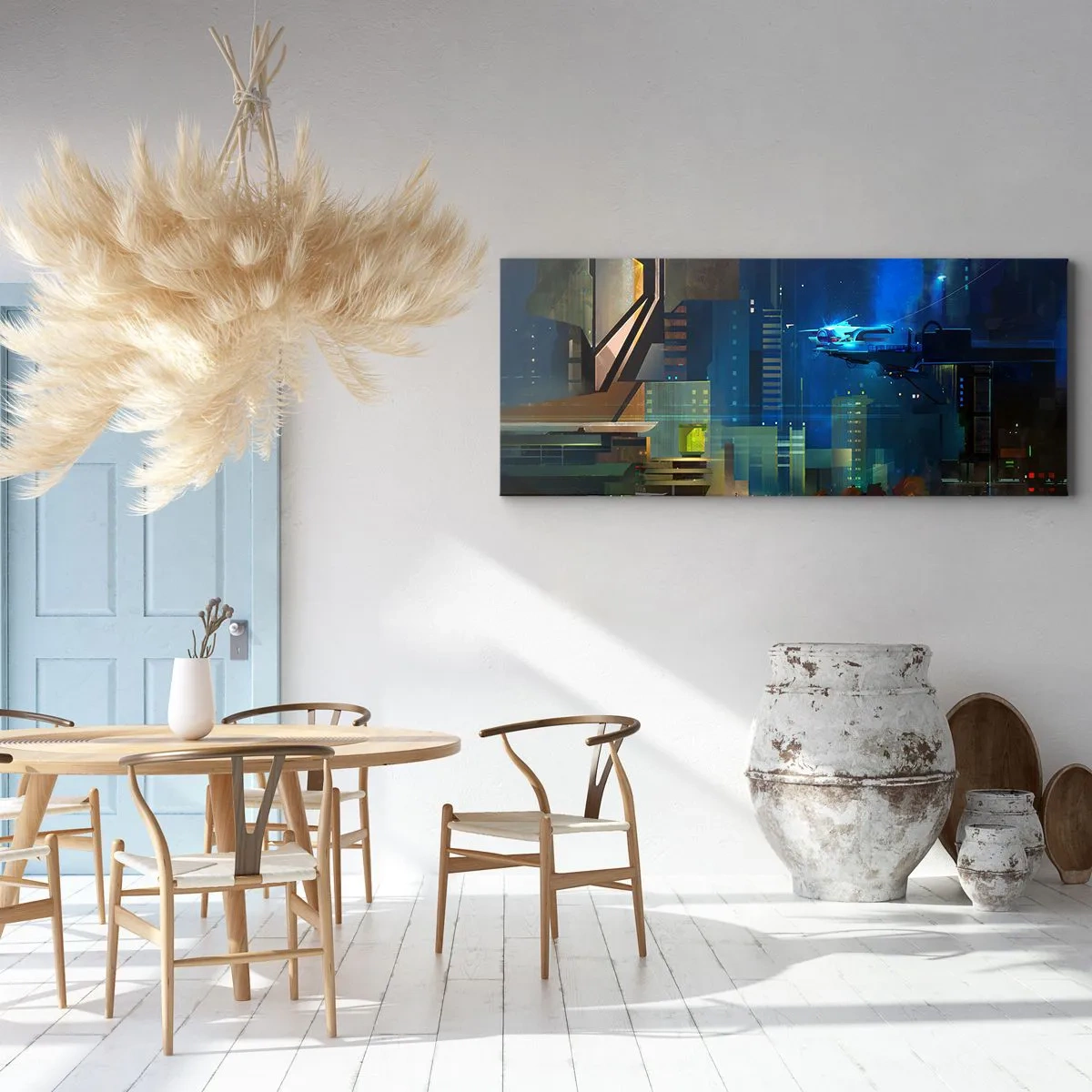 Quadro em tela - Num futuro próximo - 100x40 cm