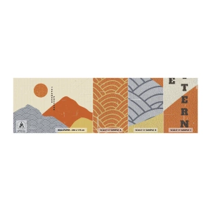 Amostra de papel de parede Premium Canvas - No espírito japonês - Asiático, japonês, Paisagem - 100x30 cm