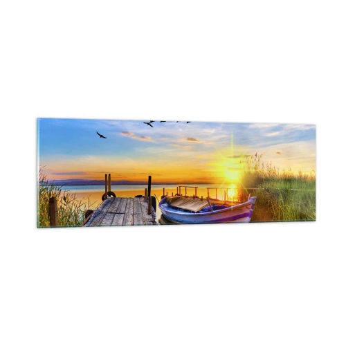 Quadro em vidro - Adeus, até amanhã - 90x30 cm
