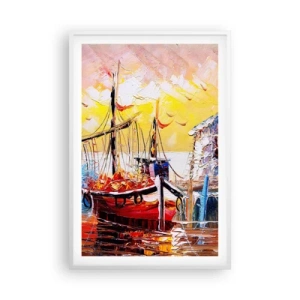 Pôster em moldura branca - Feliz retorno - 61x91 cm