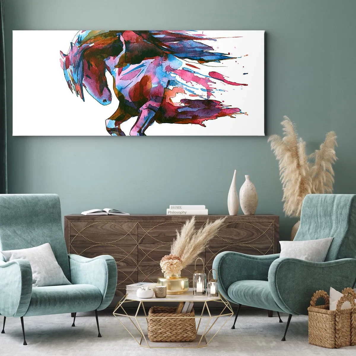 Quadro em tela - Em êxtase - 100x40 cm