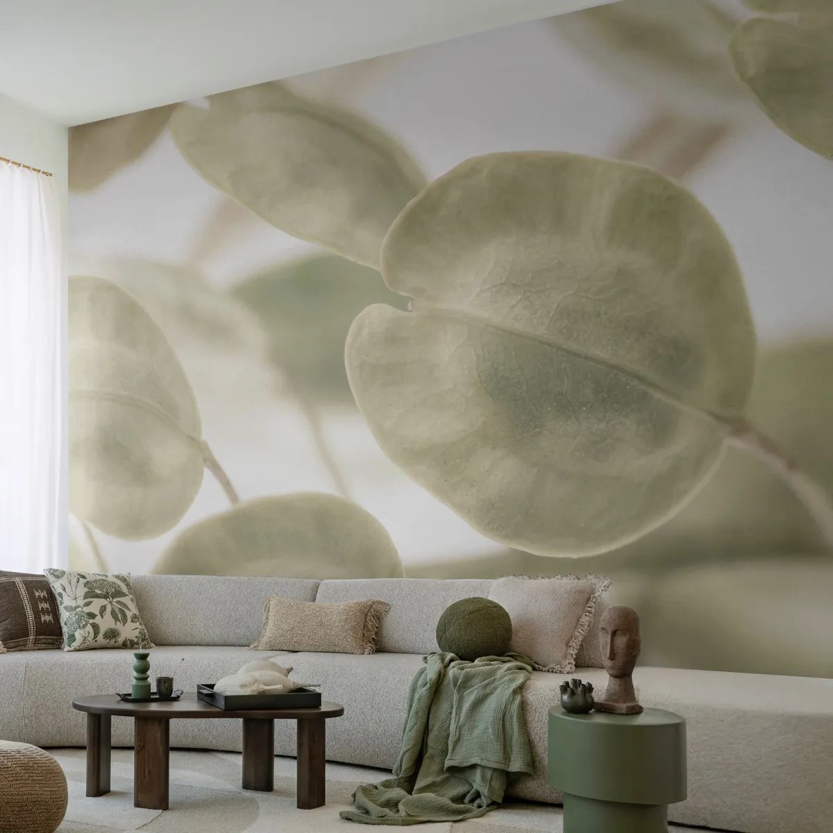 Papel de Parede Premium Canvas - No começo eram folhas... - Flores, Calma, Folhas - 250x175 cm