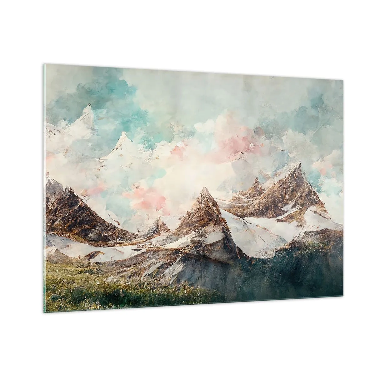 Quadro em vidro - Lâminas de rocha - 100x70 cm