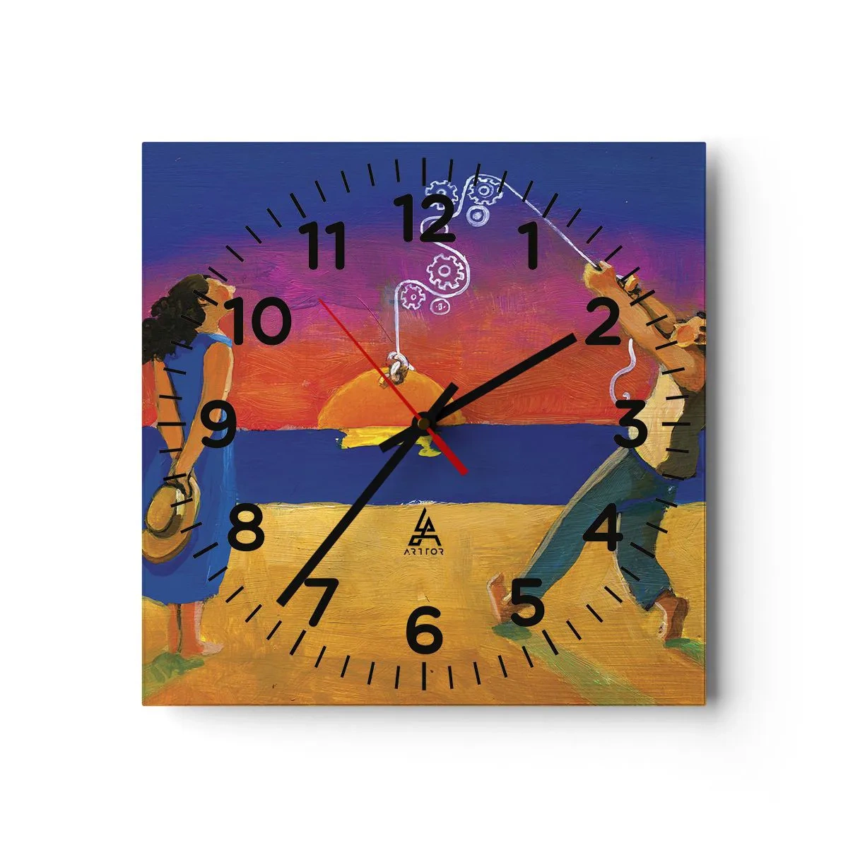 Relógio de parede - Relógio em vidro - Mais do que uma estrela do céu - 40x40 cm