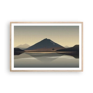 Pôster com moldura de carvalho claro - Reflexo de espelho - 91x61 cm