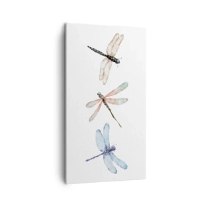Quadro em tela - Libélulas sem peso - 45x80 cm