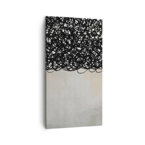 Quadro em tela - Abstração turbulenta - 45x80 cm