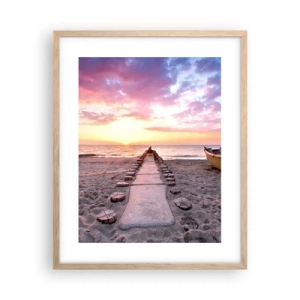 Pôster com moldura de carvalho claro - Um momento de profunda experiência - 40x50 cm