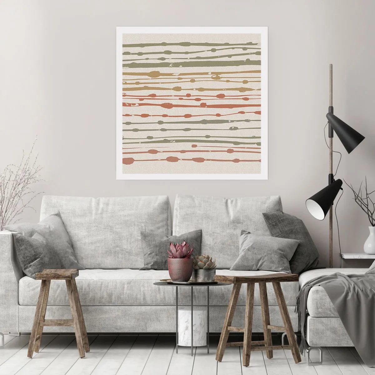 Pôster - Notação musical de cores - 40x40 cm