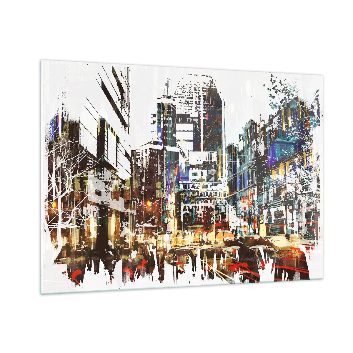 Quadro em vidro - Cidade cintilante - 100x70 cm