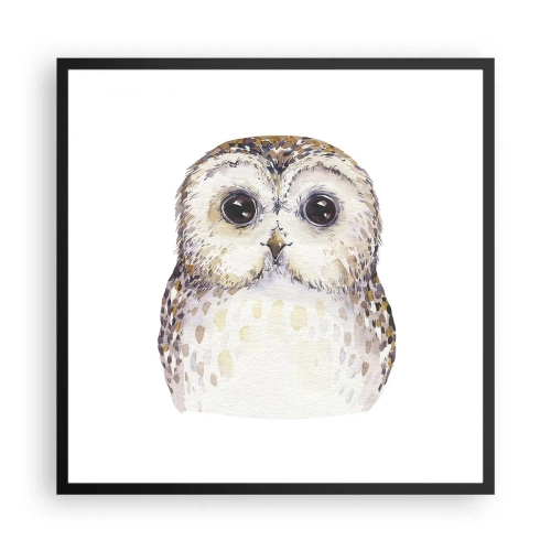 Pôster com moldura preta - Olhe-me nos olhos - 60x60 cm