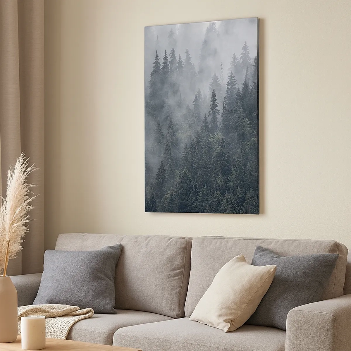 Quadro em tela - O amanhecer da floresta - 50x70 cm