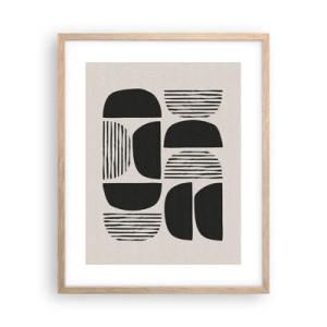 Pôster com moldura de carvalho claro - Ofertas indiferentes - 40x50 cm