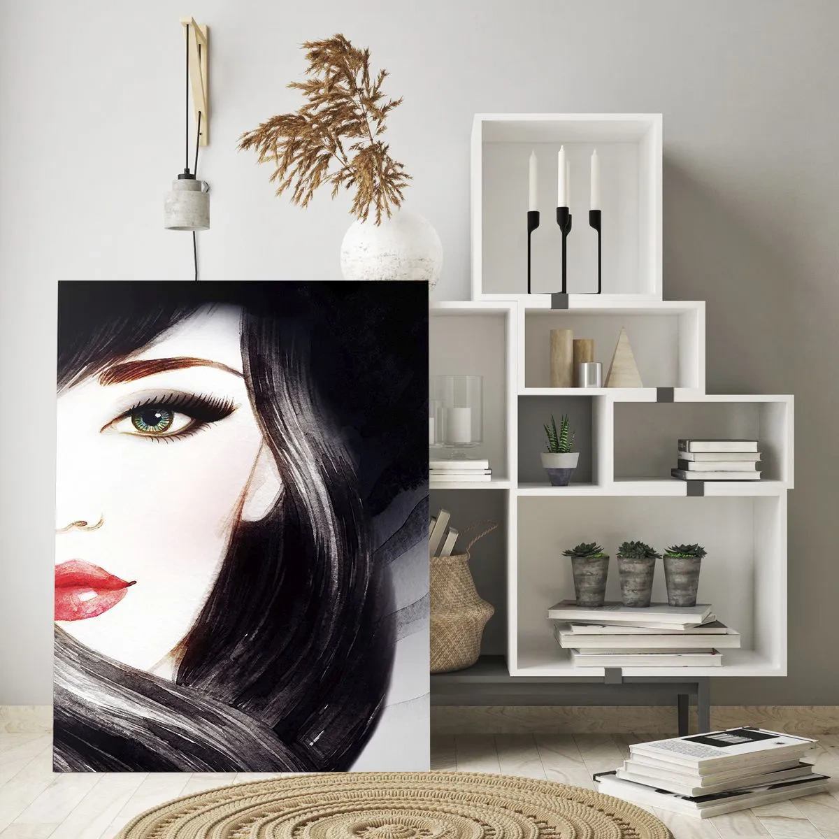 Quadro em vidro - Olhar de safira - 70x100 cm