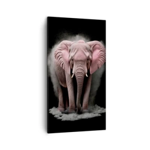 Quadro em tela - Não pense em um elefante rosa! - 45x80 cm