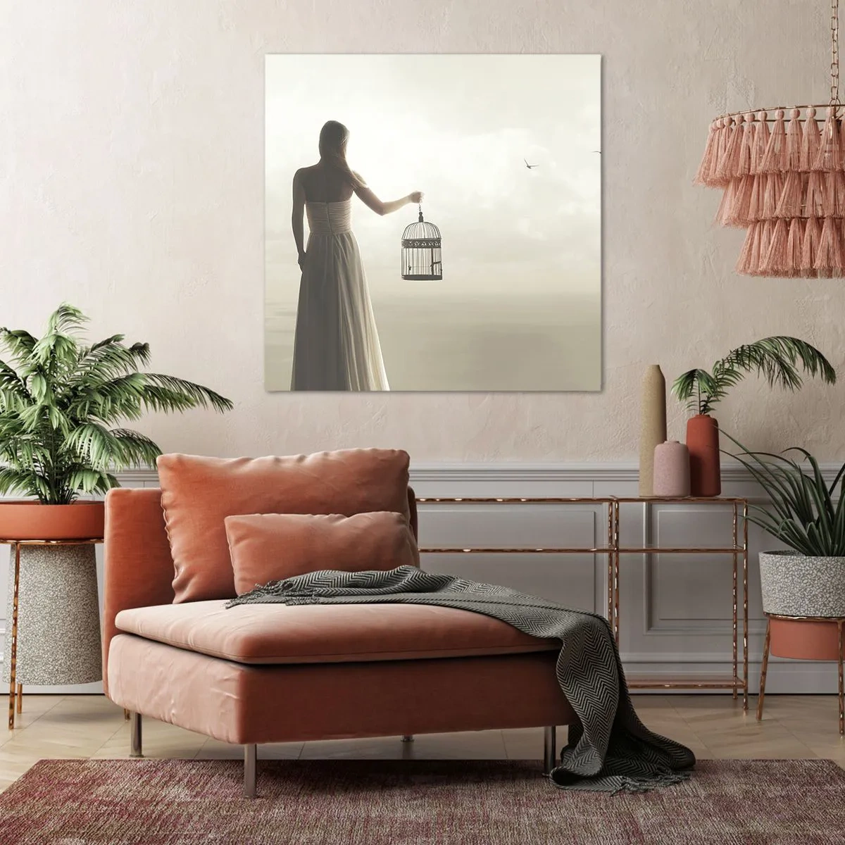 Quadro em tela - Seja livre - 70x70 cm