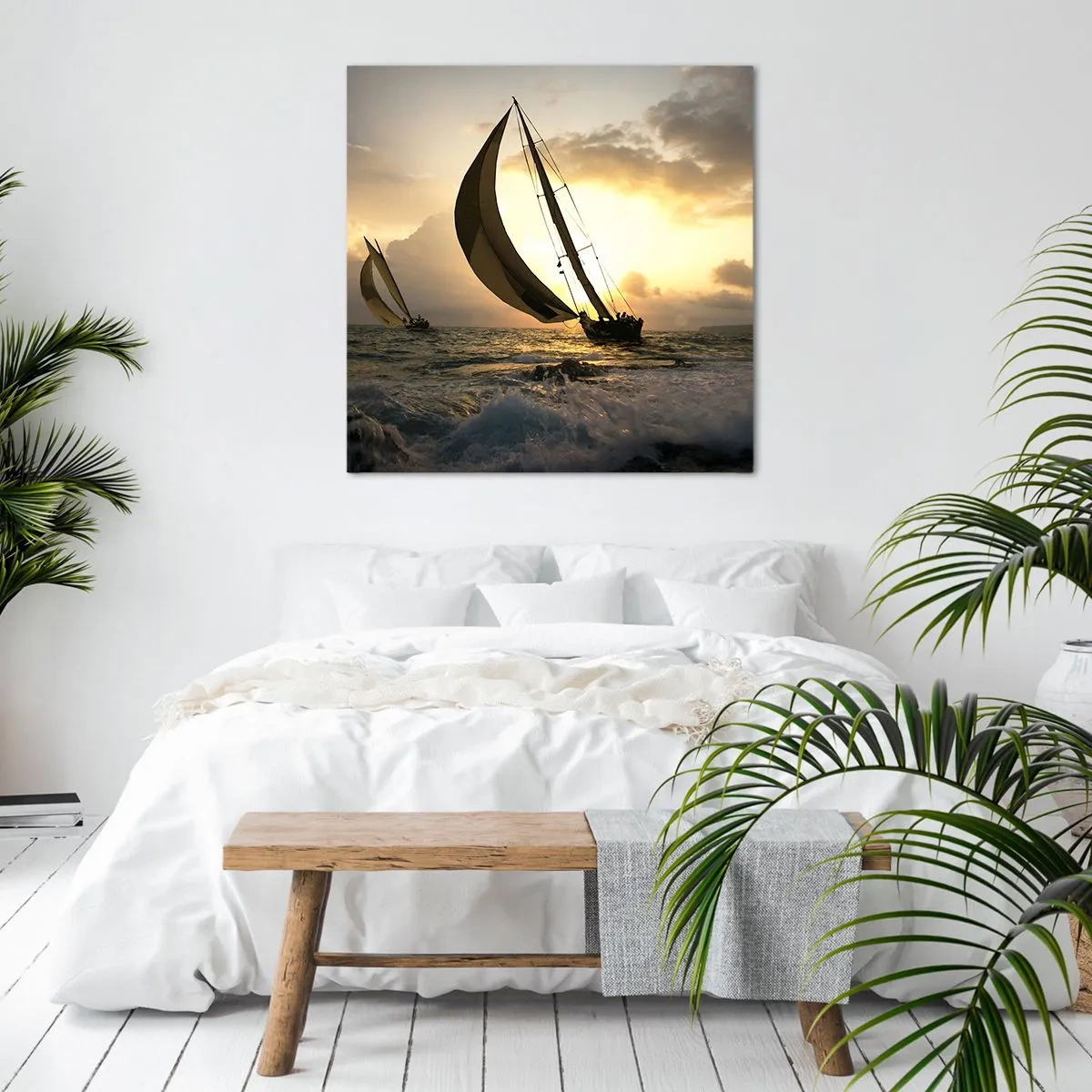 Quadro em tela - Com o vento e contra o vento - 30x30 cm