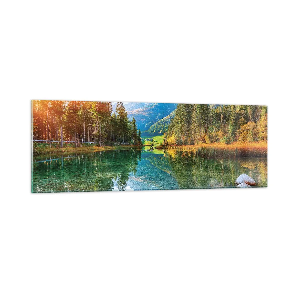 Quadro em vidro - A suavidade do outono - 90x30 cm