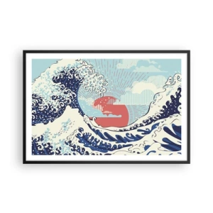 Pôster com moldura preta - Das inspirações japonesas - 91x61 cm
