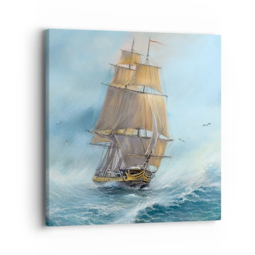 Quadro em tela - Correndo sobre as ondas - 40x40 cm