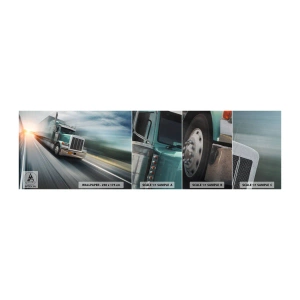 Amostra de Papel de Parede Standard Eco - Gigante americano com pressa - Caminhão, Automotivo, Transporte - 100x30 cm