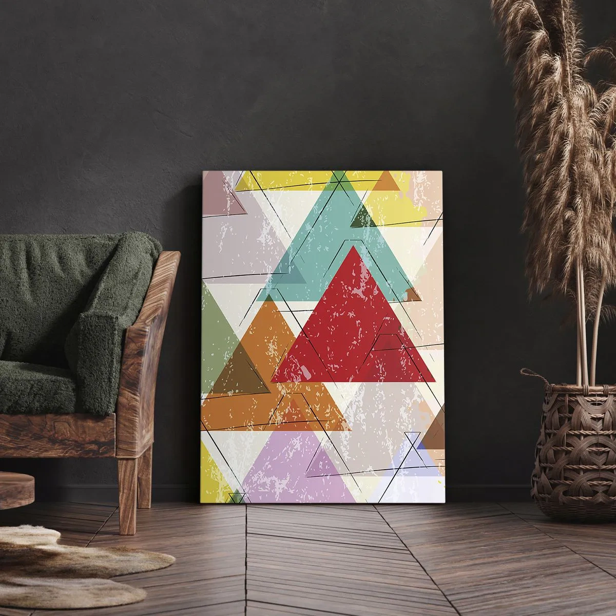 Quadro em tela - Três por três - 55x100 cm