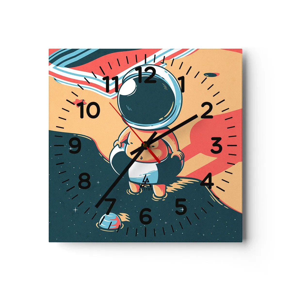 Relógio de parede - Relógio em vidro - De uma perspetiva diferente - 30x30 cm
