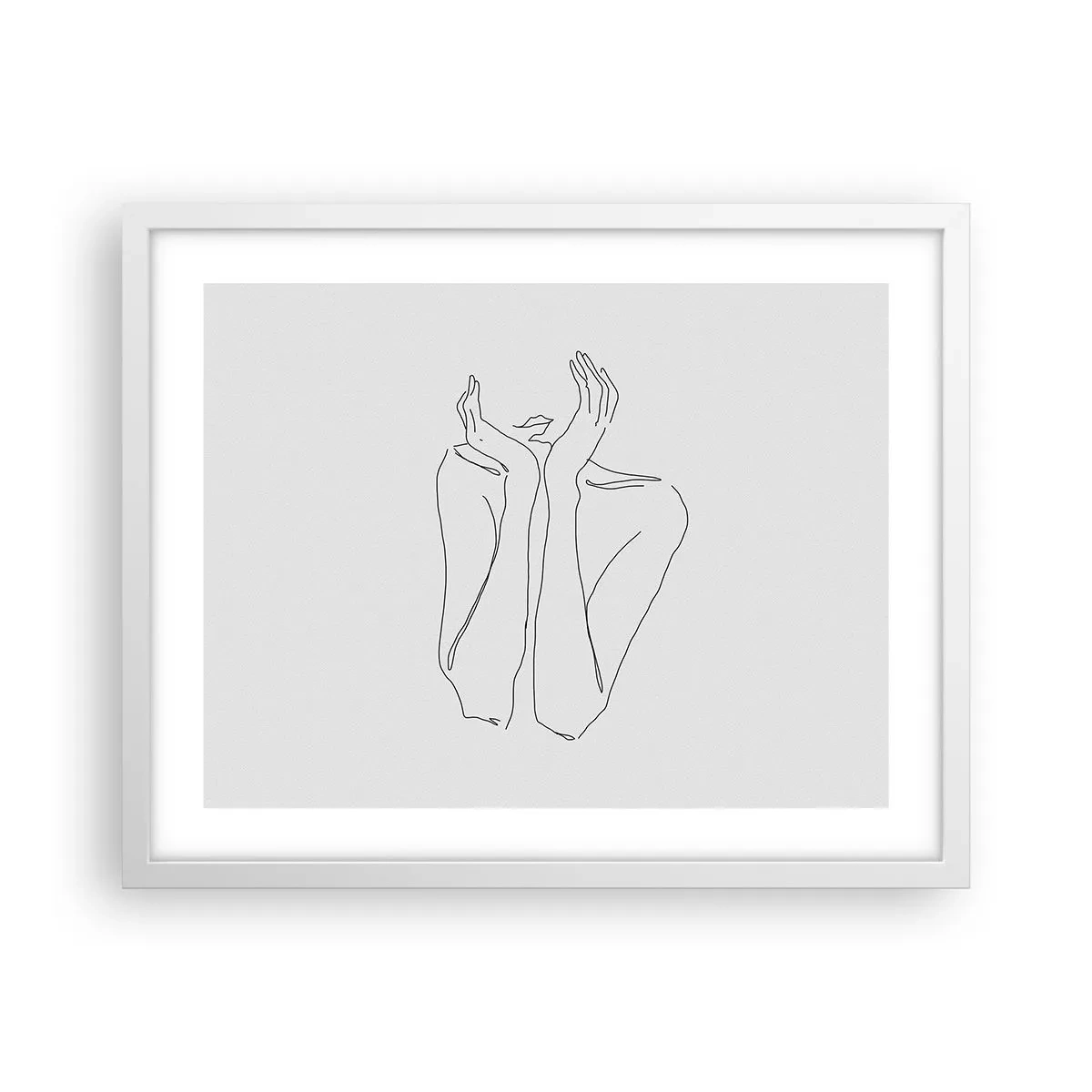 Pôster em moldura branca - Com o que sonham as meninas  - 50x40 cm