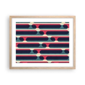 Pôster com moldura de carvalho claro - Avançado e profundo - 50x40 cm