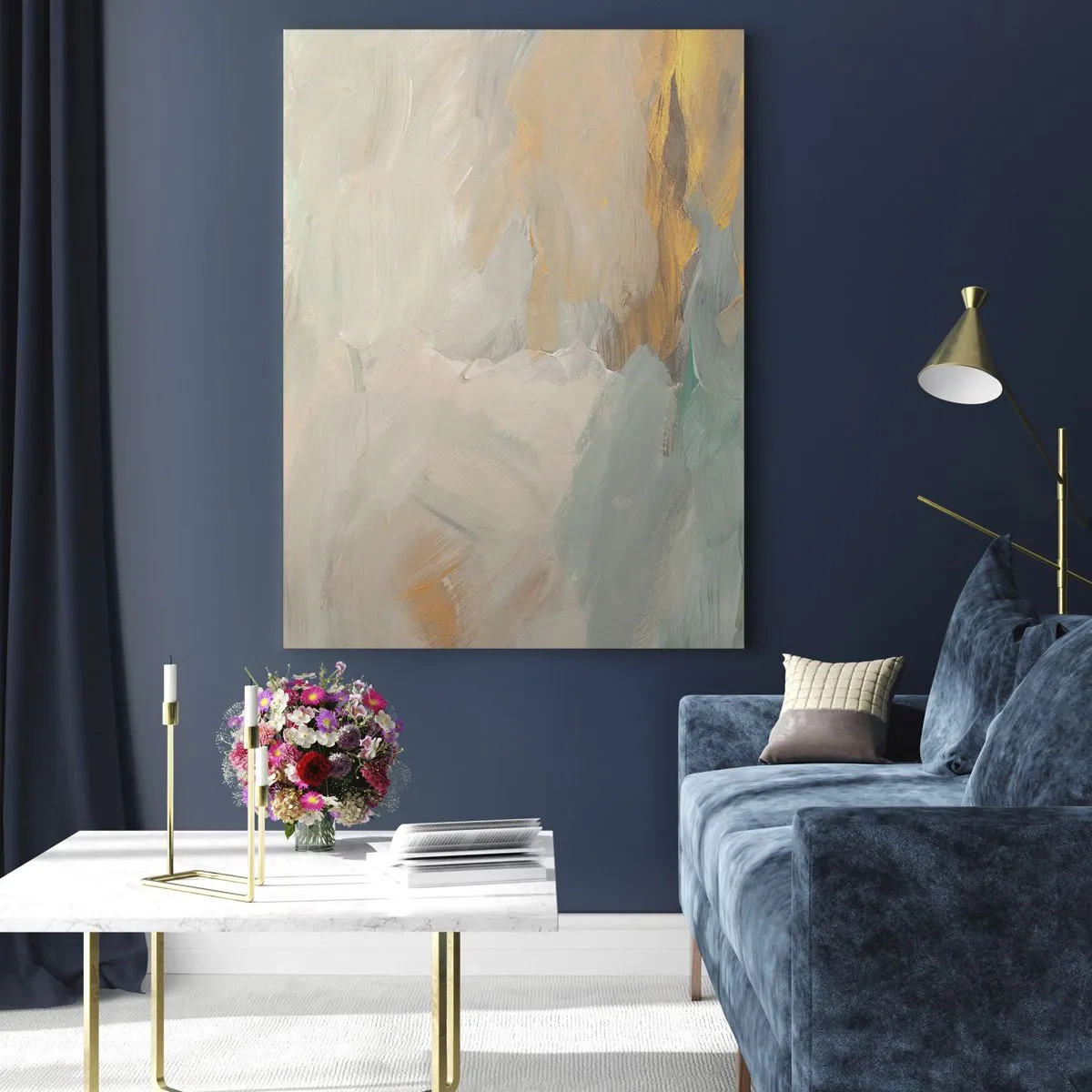 Quadro em vidro - Abstração – a terra da gentileza - 70x100 cm