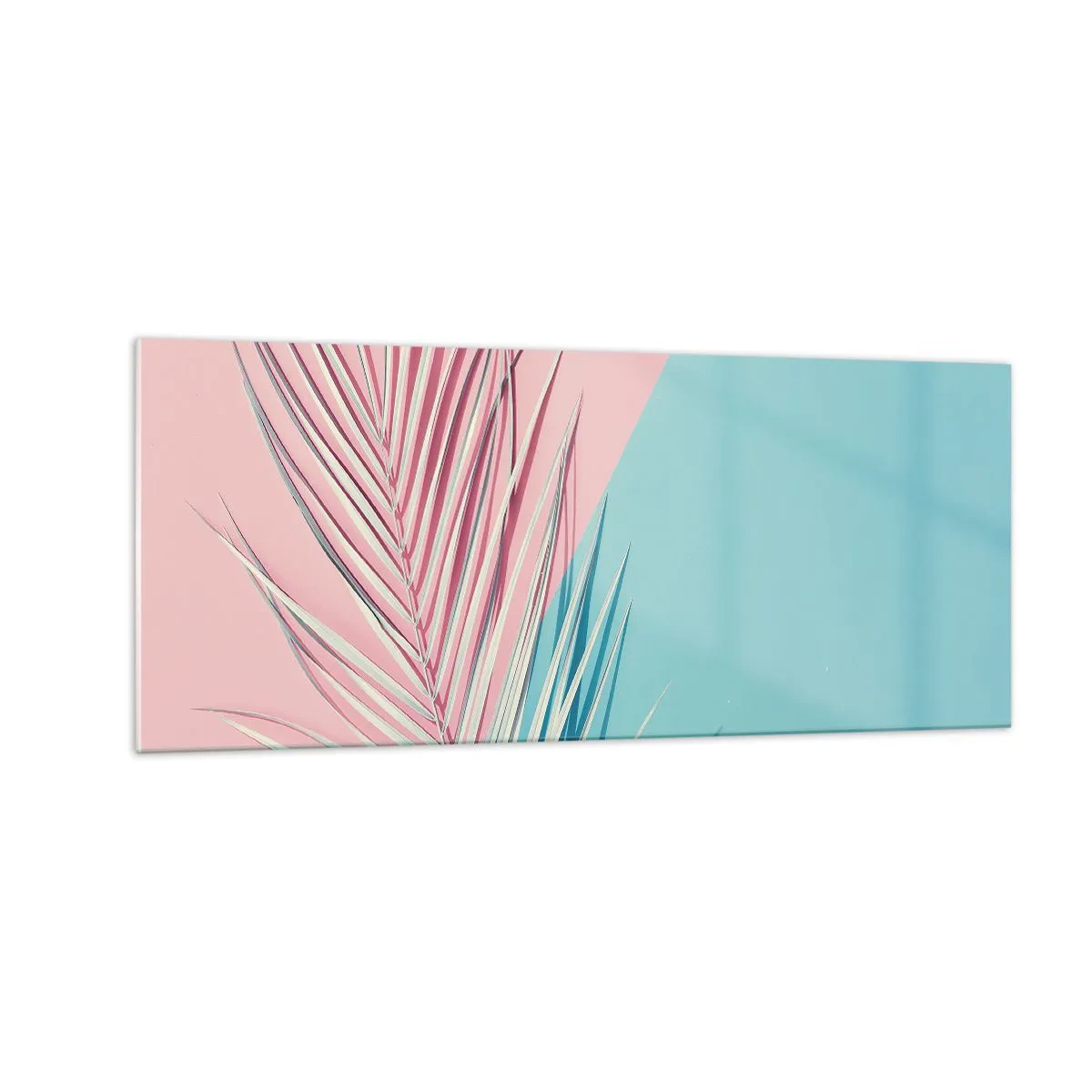 Quadro em vidro - Impressão tropical - 100x40 cm