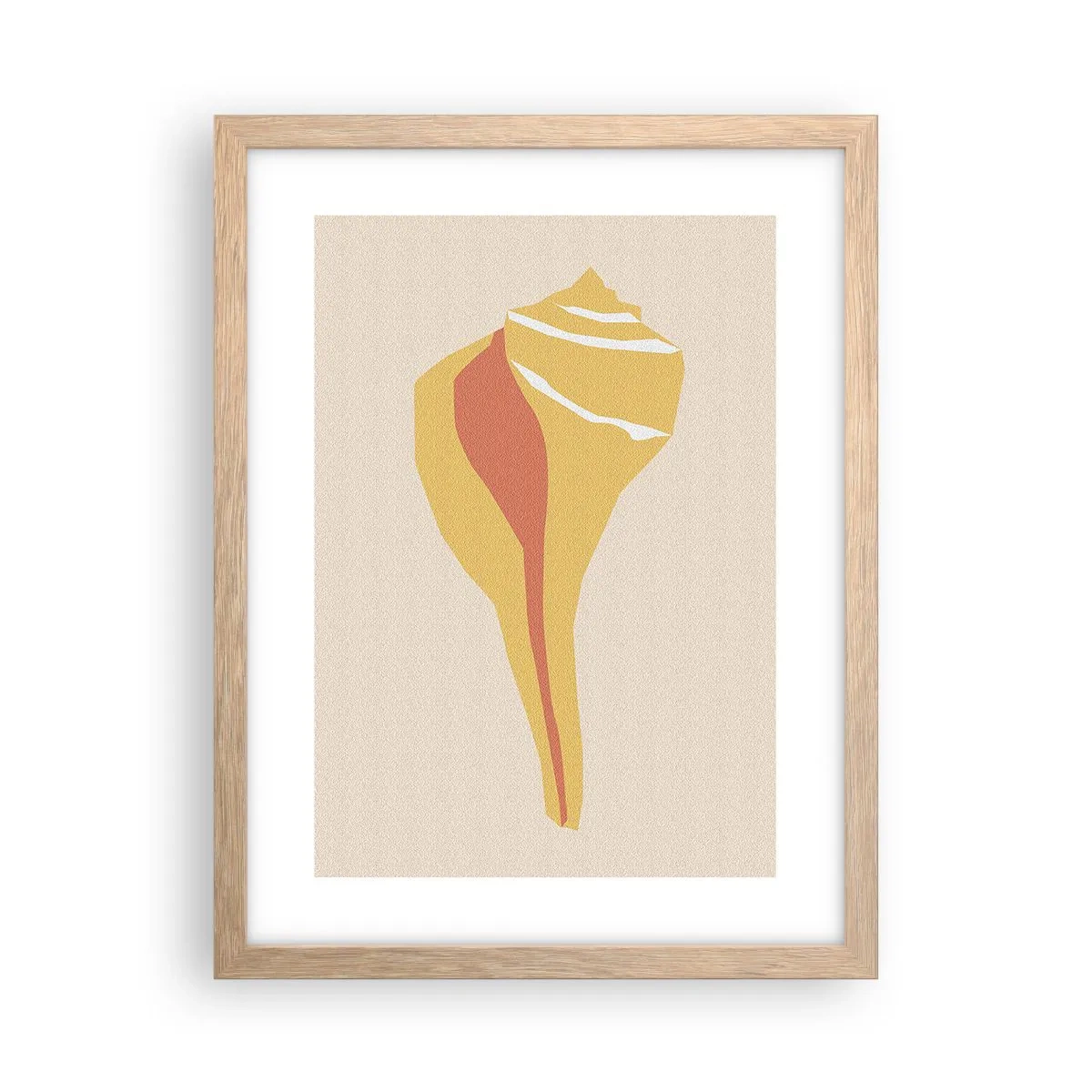 Pôster com moldura de carvalho claro - Abstração orgânica – crescimento - 30x40 cm