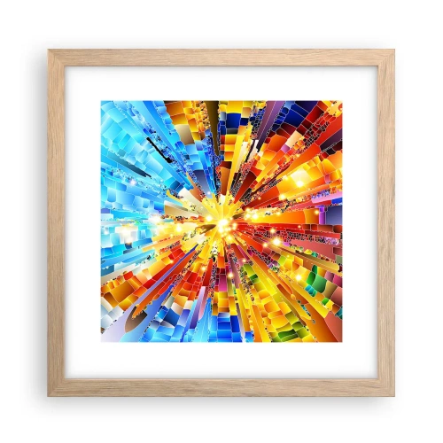 Pôster com moldura de carvalho claro - In medias res - 30x30 cm