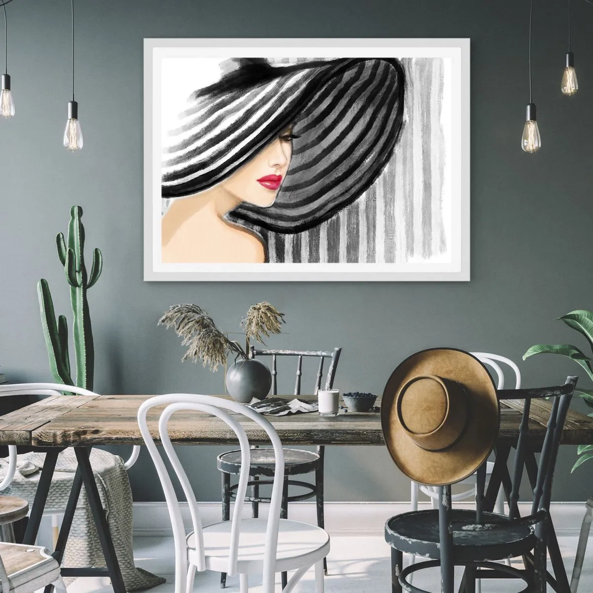 Pôster em moldura branca - Onde encontrar-te? - 100x70 cm