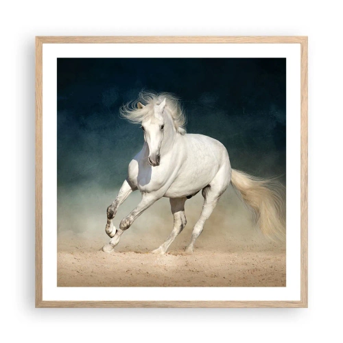 Pôster com moldura de carvalho claro - Liberdade em seu estado puro - 60x60 cm