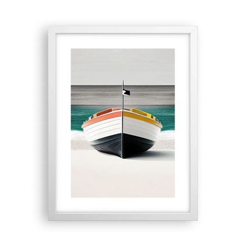 Pôster em moldura branca - No seu lugar - 30x40 cm