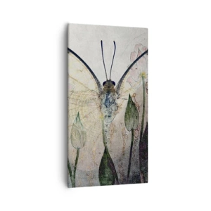 Quadro em tela - Onde a borboleta se esconde na relva - 55x100 cm