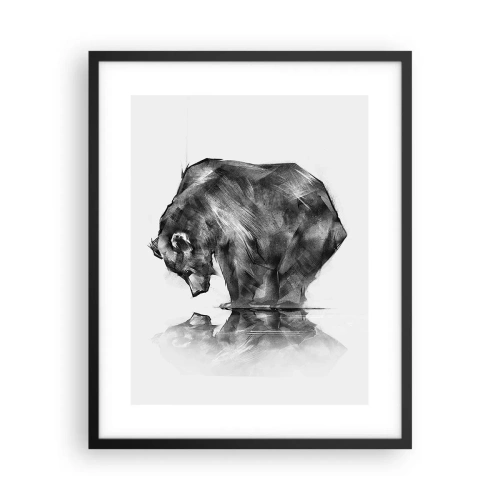 Pôster com moldura preta - É bom ver alguém próximo - 40x50 cm